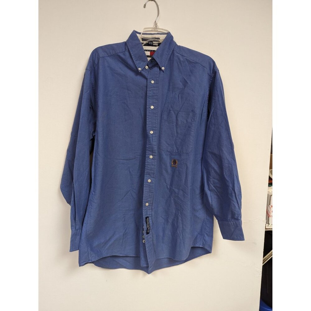 Tommy Hilfiger Dress Shirt 15 1/2 Blue 32-33 Long Sleeve Mens